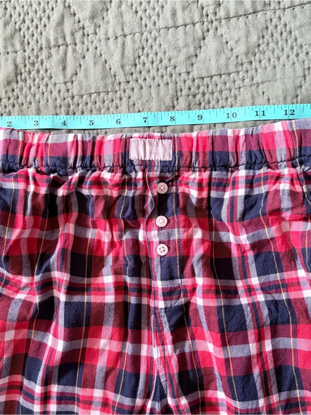 J.Crew Plaid Pajama Flannel Set Women Small Red Navy Blue Cotton NWOT